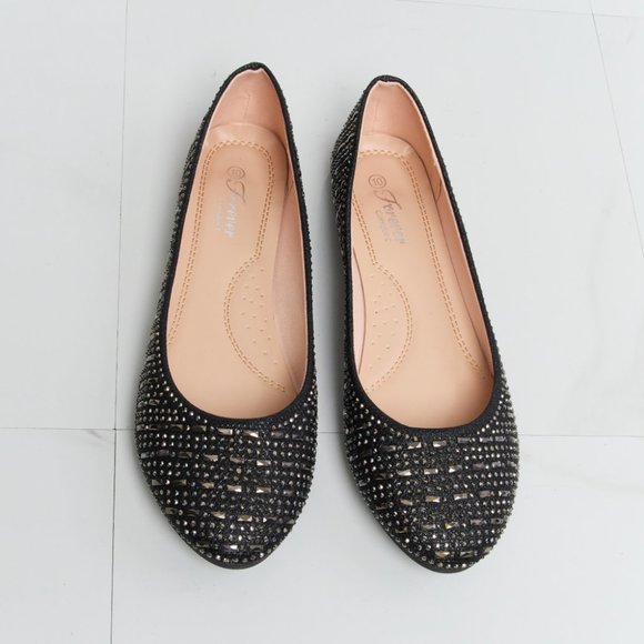 Forever Link Rhinestone Pointed Toe Flats - Picture 4 of 6